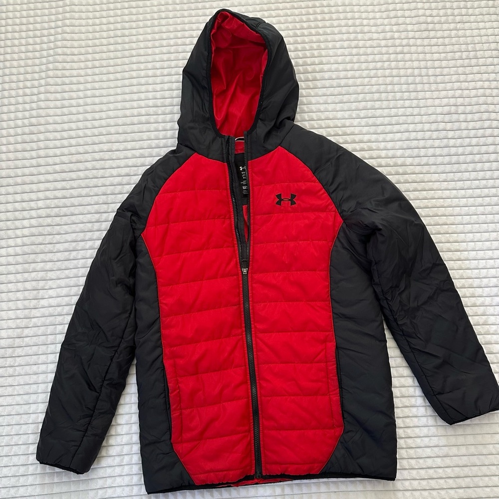 Under Armour Kids Puffer Jacket in Red and Black
